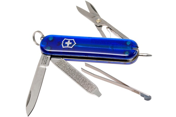 Victorinox Signature Schweizer Taschenmesser Transparent Blau