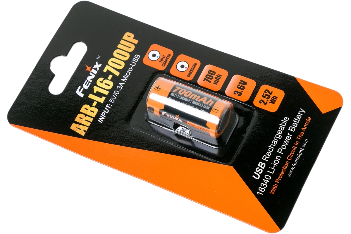 Fenix Arb L16 700up Battery 700 Mah Li Ion Advantageously Shopping At Knivesandtools Com