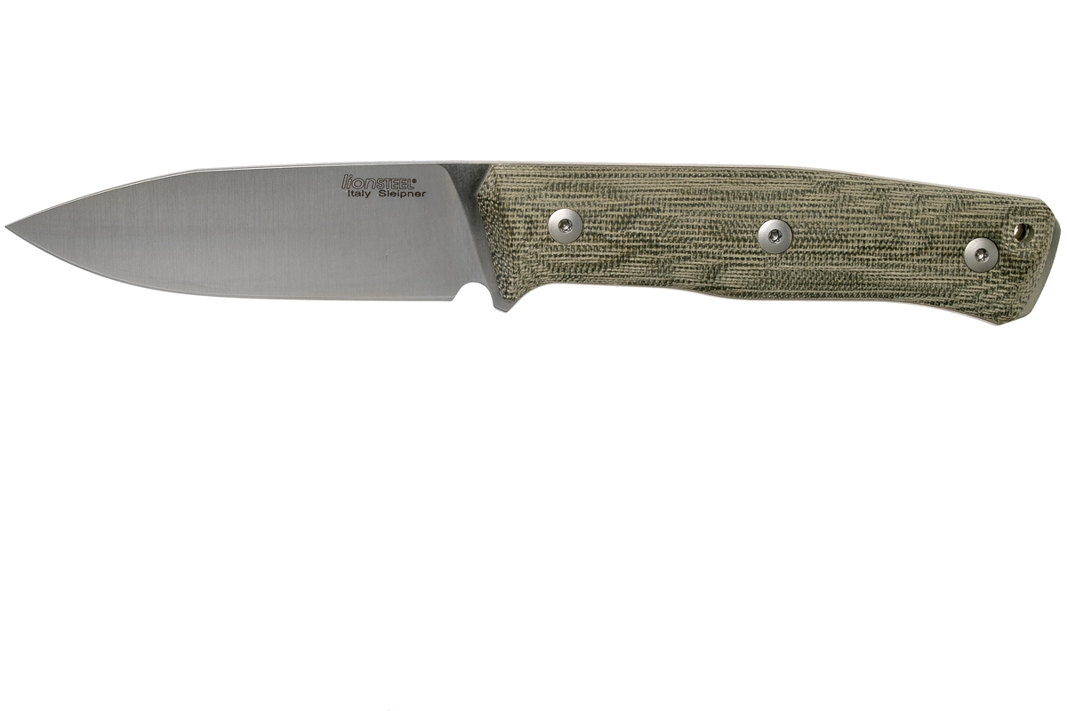 Lionsteel 5 Cvg Green Canvas Micarta Bushcraftmes Voordelig Kopen Bij Knivesandtools Nl