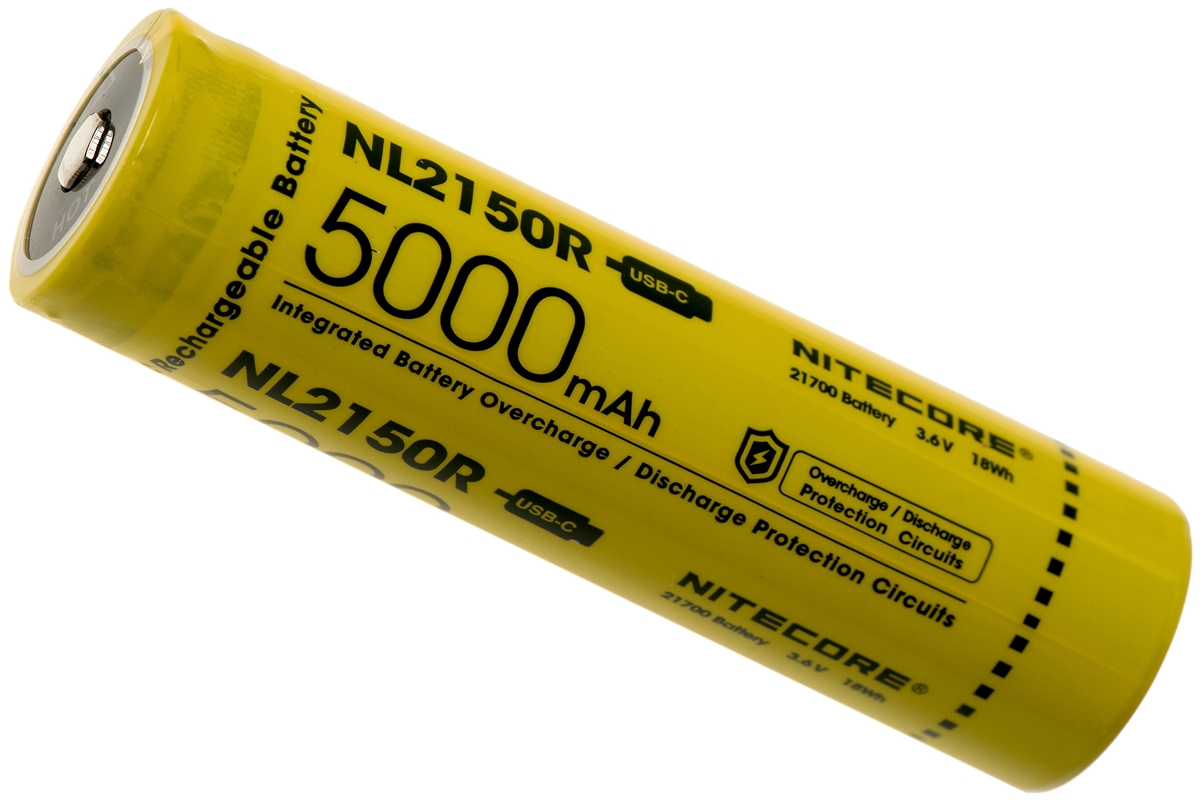 NiteCore NL2150R 21700 Akku mit USB C Anschluss, 5000 mAh NITECORE 21700 Akku Ladegeräte für den Haushalt günstig