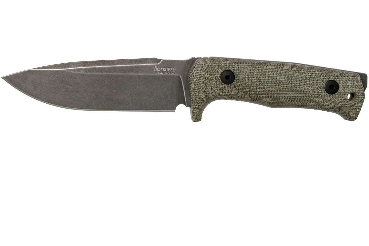 Lionsteel T5b Cvg Green Canvas Micarta Black Vaststaand Mes Voordelig Kopen Bij Knivesandtools Nl