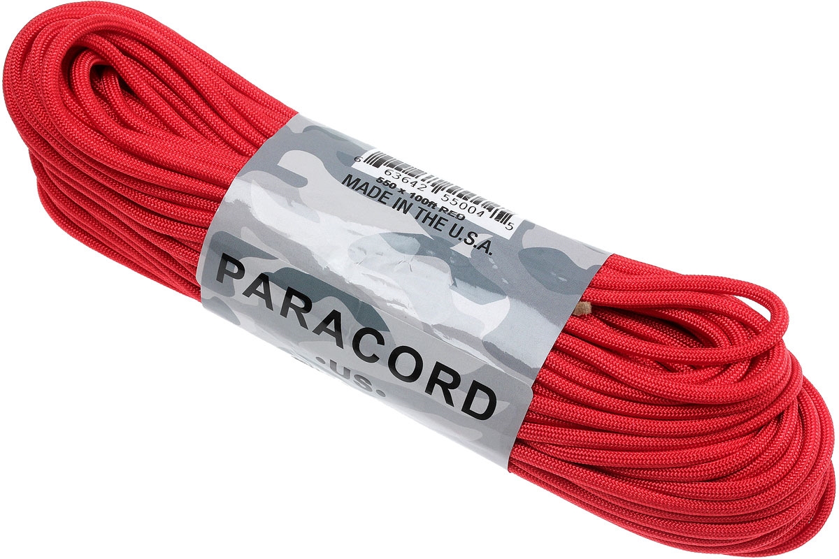 550 Paracord Type Iii Colour Red 100ft 30 48 M Advantageously Shopping At Knivesandtools Co Uk