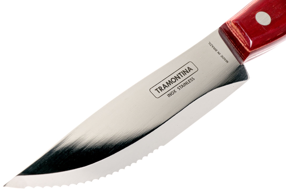 Tramontina Churrasco Premium Bueno Steak Knife Set Red 4 Piece Tramontina Churrasco Premium Bueno Steak Knife Set Red 4 Piece Advantageously Ping At Knivesandtools Com