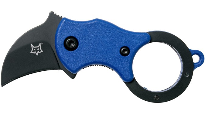 Fox Mini Ka Fx 535blb Blue Black Karambit Keychain Knife - 