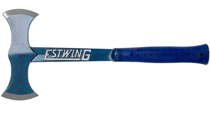 Estwing Black Eagle Double Bit throwing axe blue EWE6-DBA with nylon ...