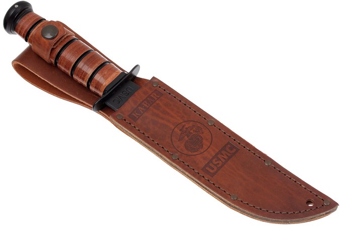 Ka Bar Usmc 1217 Plain Edge Leather Leather Sheath Advantageously Shopping At Knivesandtools Com