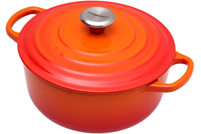 Le Creuset Casserole en Fonte Émaillée volcanique orange 20 cm