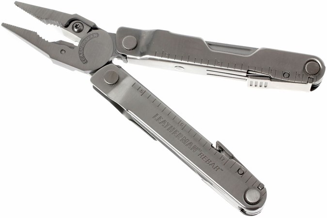 Leatherman Rebar multi-tool, leather sheath | Advantageously shopping ...