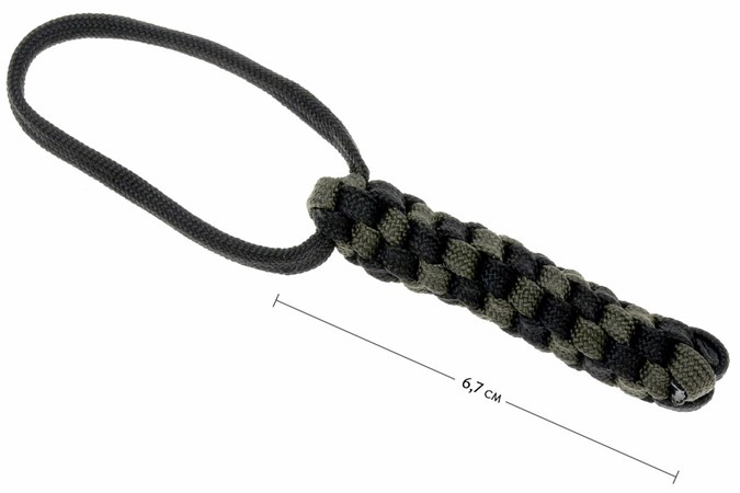 Beste Paracordgirl Cobra Wave lanyard, black/OD green | Advantageously WZ-92