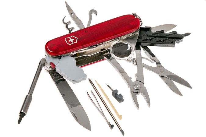 Victorinox CyberTool Lite, Swiss pocket knife, transparant red ...