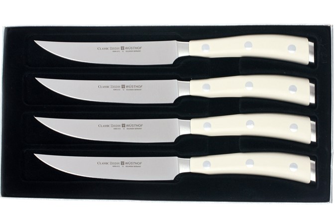 Wusthof Classic Ikon 4 Piece White Steak Knife Set Advantageously Shopping At Knivesandtools Com