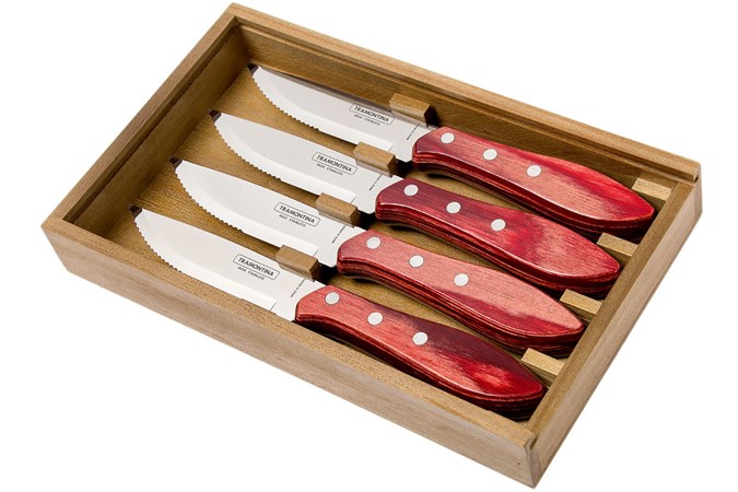 Tramontina Churrasco Premium Fandango Steak Cutlery Set Red 4 piece 